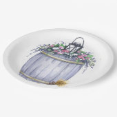 9-inch Rustisch Bord zomerlandhuwelijk (Gekanteld)