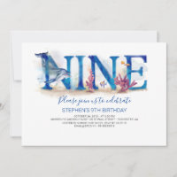 9 Invitation d'anniversaire dans le parc marin de 