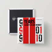 9 Jaar 911 Vierkante Button 1 (Voorkant /achterkant)