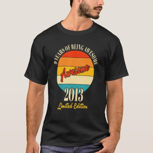 9 jaar Geweldige 2013 9e verjaardag T-shirt (Voorkant)