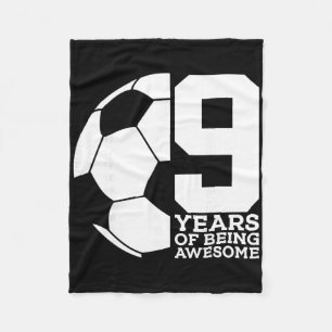 9 jaar lang geweldig voetbal 9e verjaardag _1 fleece deken