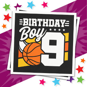 9 Jaar Oud Basketbal Party Thema 9e Verjaardag Jon Servet