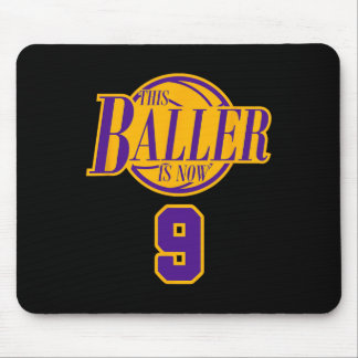 9 jaar oud Basketball Baller Paars en Muismat