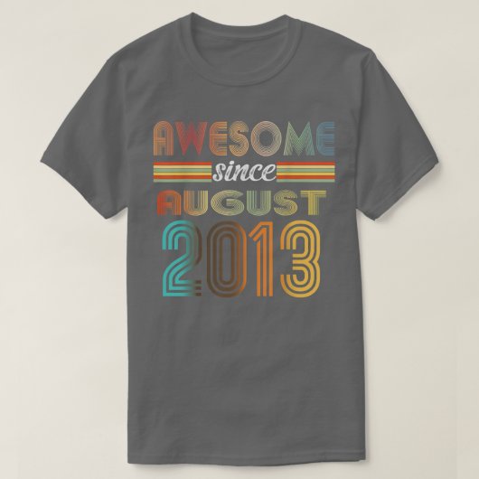 9 jaar oud Geweldige sinds 9 augustus 2013 T-shirt (Design voorkant)