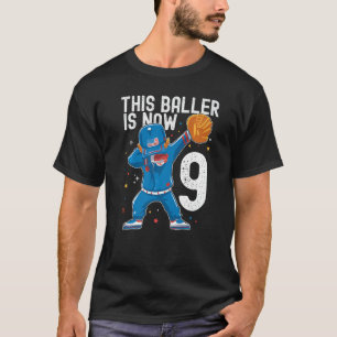 9 Jaar Oud Honkbal Verjaardag 9e Baller Speler Jon T-shirt