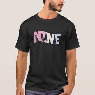 9 Jaar Oud Schattig Hond Verjaardag Meisje 9e Verj T-shirt