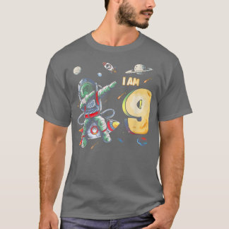 9 jaar oude geboorte Boy Astronaut Space 9th Birth T-shirt