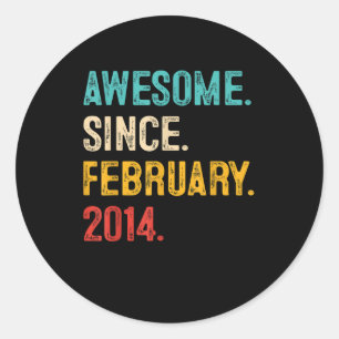 9 jaar oude Gift 9th Birthday Boy Geweldige sinds Ronde Sticker
