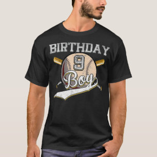 9 jaar oude honkbal G T-shirt