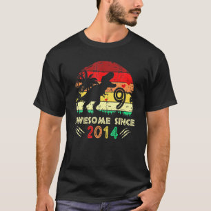 9 jaar oude jongen Dinosaur rex Geweldige sinds 20 T-shirt