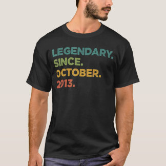 9 jaar oude legering sinds oktober 2013 9e verjaar t-shirt