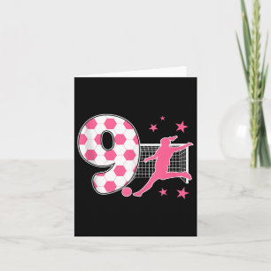 9 jaar oude verjaardag voetballiefhebber 9e voetba kaart