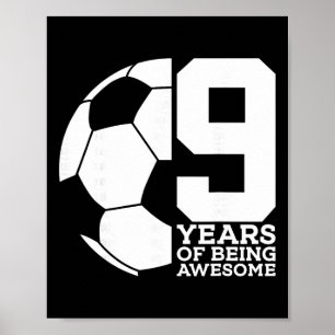 9 Jaar Verbluffend Voetbal 9e Verjaardag _1 Poster