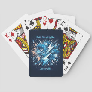 9 januari - Statische Elektriciteitsdag Pokerkaarten