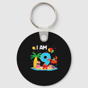 9-jarige krabbenliefhebber 9de krab thema strand z sleutelhanger