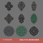 9 Keltische Design-gesneden vinyl Sticker