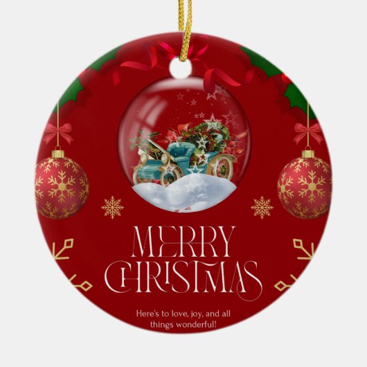 9 kerst keramisch ornament (Voorkant)