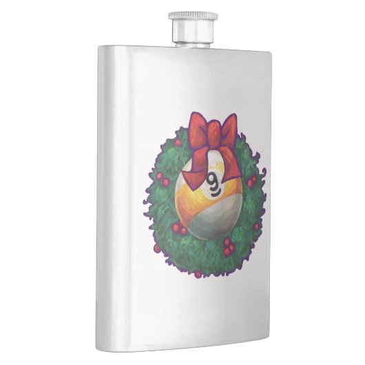 9 Kerstmis met kerstmis, rood Heupfles (Rechts)