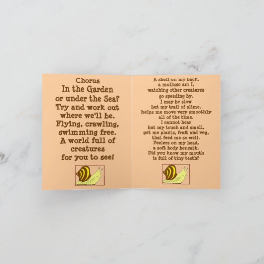 9 L'escargot - Exemple de carte de note (Intérieur)