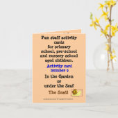 9 L'escargot - Exemple de carte de note (Fleur jaune)