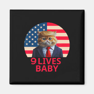 9 Levens Door Kat Trump 2024 Win Overwinning Winna Magneet
