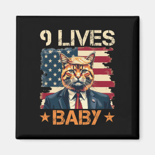 9 Levens Door Trump 2024 Win Overwinning Winnaar T Magneet