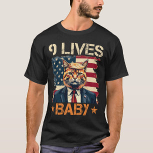 9 Levens Door Trump 2024 Winst Overwinning Winnaar T-shirt