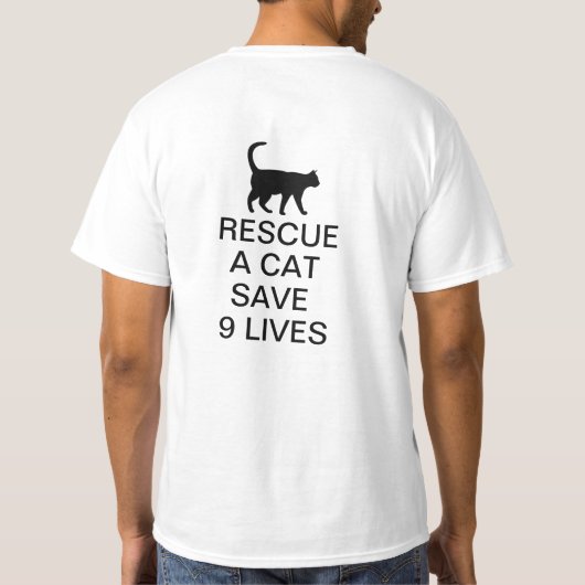 9 levens opslaan t-shirt (Achterkant)