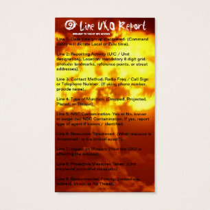 9 ligne rapport de Medevac/UXO