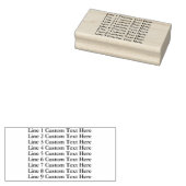 9 Lijn Aangepaste Rubber Stamp met Houten Handvat Rubberstempel (Gestempeld)