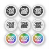 9 Logo Personnalisé Petit Stickers 0,50" - 0,75" C (Devant)