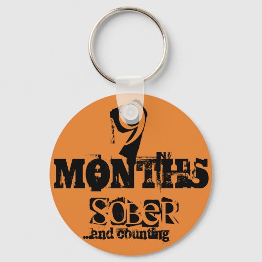 9 maanden obritie sleutelhanger (Voorkant)