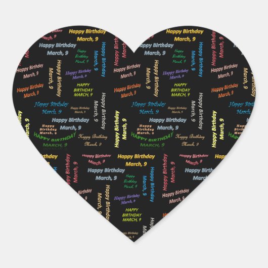 9 maart Sticker (Voorkant)