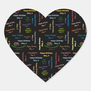 9 mai Sticker pour l'anniversaire