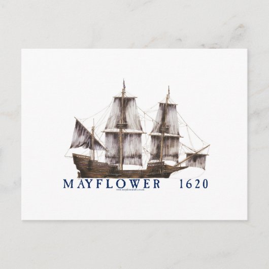 9 mayflower schip briefkaart (Voorkant)