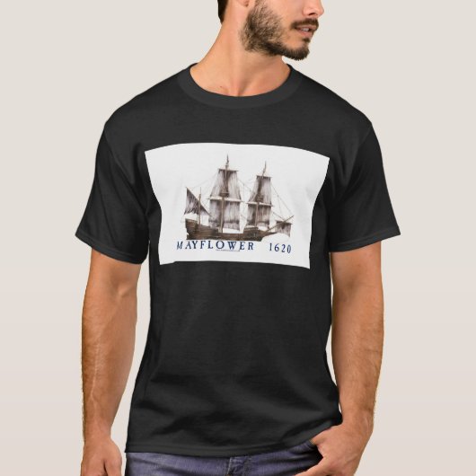 9 mayflower schip t-shirt (Voorkant)