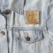 9 Mexico Vierkante Button 5,1 Cm (In situ)