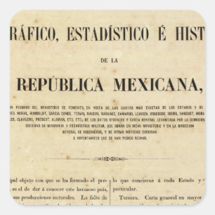 9 Mexico Vierkante Sticker