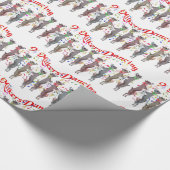 9-Milkers kerstcadeaupapier voor dansgeit Cadeaupapier (Hoek)