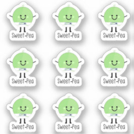 9 mini Sweet-Pea Baby Boy Stickers