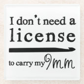 9 mm Crochet Hook-licentie ・ Crafts Glazen Onderzetter (Voorkant)