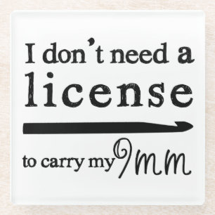 9 mm Crochet Hook-licentie ・ Crafts Glazen Onderzetter