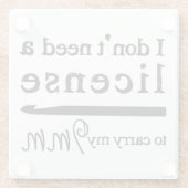 9 mm Crochet Hook-licentie ・ Crafts Glazen Onderzetter (Achterkant)