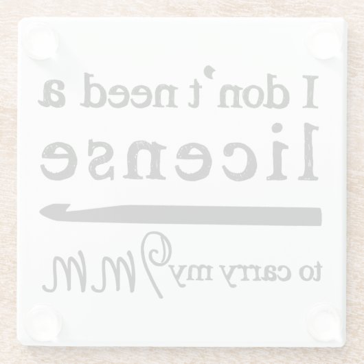 9 mm Crochet Hook-licentie ・ Crafts Glazen Onderzetter (Achterkant)