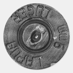 9 mm Luger Ronde Sticker