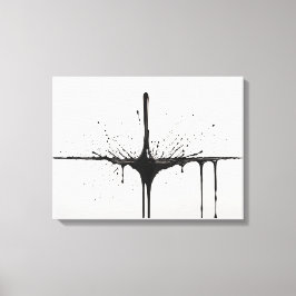 9. Monochrome beweging zwart & wit splash art Canvas Afdruk