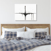 9. Monochrome beweging zwart & wit splash art Canvas Afdruk (Insitu (Slaapkamer))