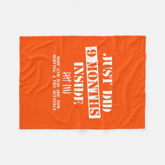 9 Months Inside Fleece Deken (Voorkant (Horizontaal))