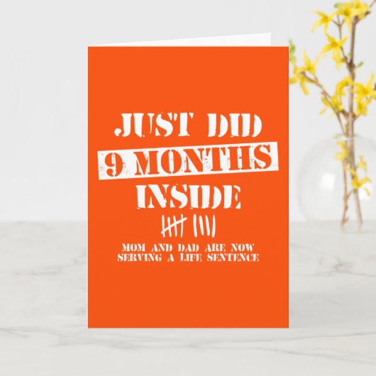 9 Months Inside Kaart (Gele Bloem)