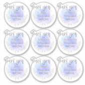 9 Namen Bedankt Bericht Bruidsfeest Individueel Sticker (Voorkant)